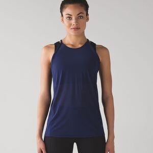 Lululemon Featherlight Singlet Mesh Hero Blue